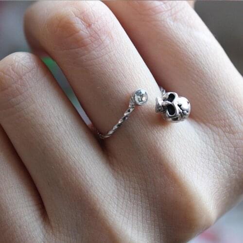 Fashion A crystal skull ring, ring ghost head rings for women