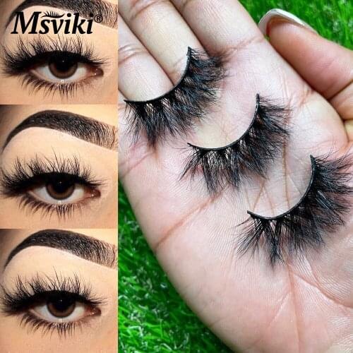 Natural 15-18mm Mink Eyelashes Fluffy Wispy Lashes Extension Makeup Tools Bulk Wholesale Eyelash Beauty Logo Design Box Vendors