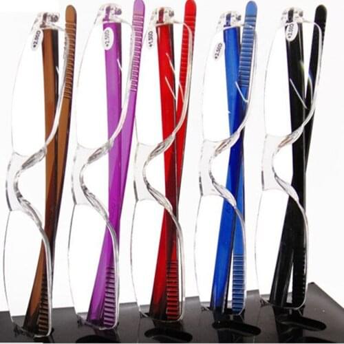 Eyesilove 20pcs/lot transparent reading glasses for women or men ultra light reading eyeglasses many colors from +1.00 to +4.00