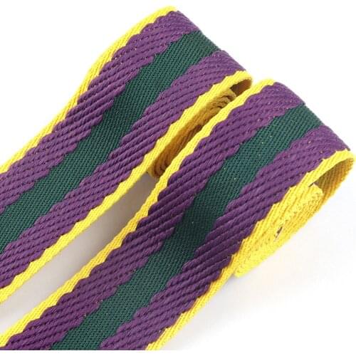 1.5"(38mm) Stripe Webbing Belt Backpack Fabric Strap Webbing Purse Making Leash Canvas Tote Bag Handbag Dog Collar Supplies DIY