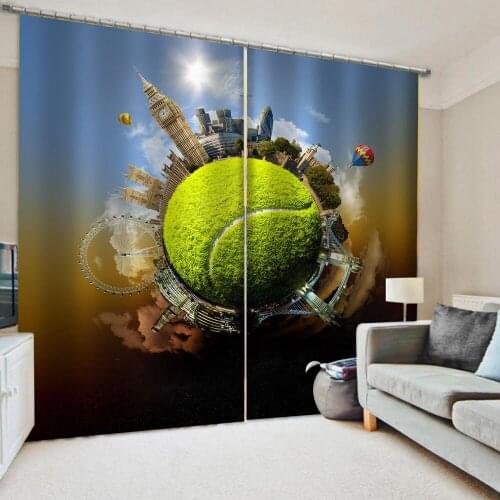 Luxury Blackout 3D Window Curtains For Living Room Bedroom Custom green world curtains 3d curtain