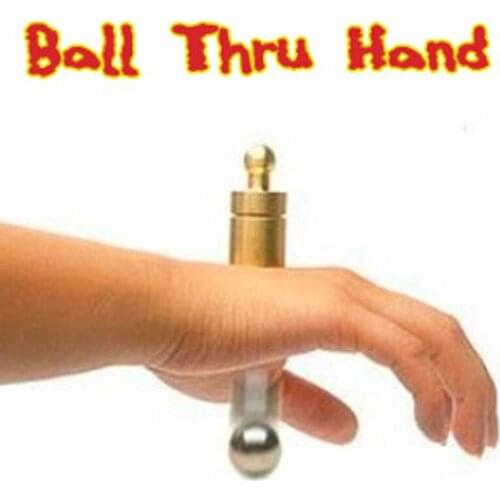 Ball Thru Hand Magic Tricks Stage Close Up Magia Penetration Magie Mentalism Illusion Gimmick Props for Professional Magicians