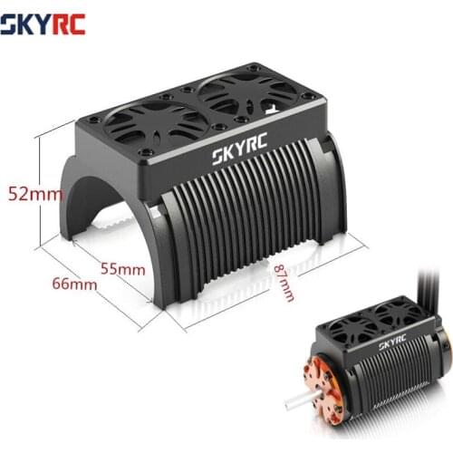 SKYRC 55mm Twin Cooling Fan Brushless Motor Radiator Cooling Double Fan 5V With Housing For RC 1/5 Motor Car Traxxas X-Maxx