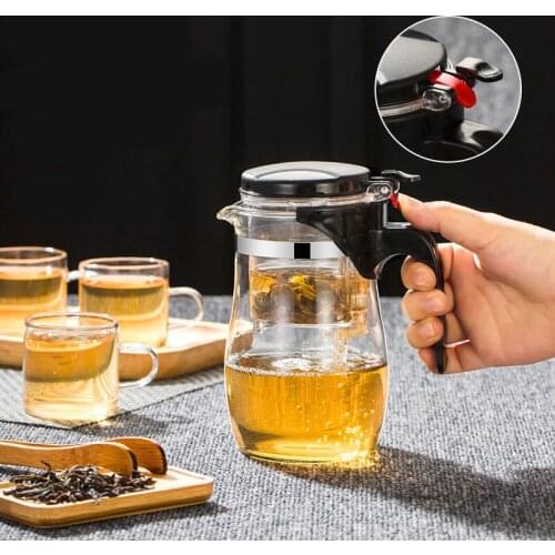 500ML Heat Resistant Teapots Teapot Chinese Hung Fu Tea Set Puer Kettle Coffee Maker Convenient Office Tea Pot Tea Infuser