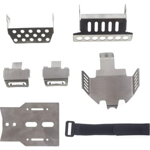 TRX4 Stainless Steel Chassis Armor Axle Protector Skid Plate for 1/10 RC Crawler TRAXXAS TRX-4 Upgrade Parts