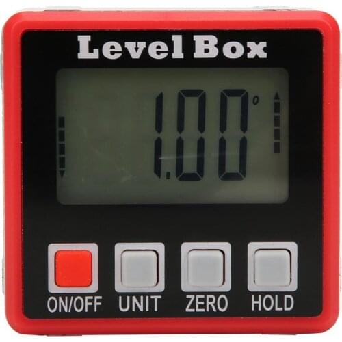 Digital Display Angle Meter Measurement Tool Automatic Backlight 4-Button Built-in Magnet Protractor Angle Finder