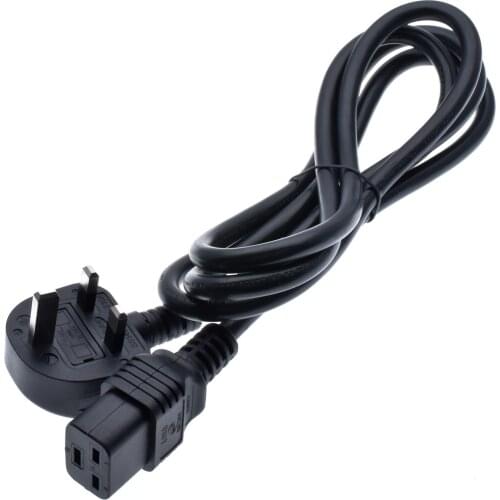 UK AC Power Cord British IEC320 C19 Power Lead Extension Cable 1.8m For PDU/UPS