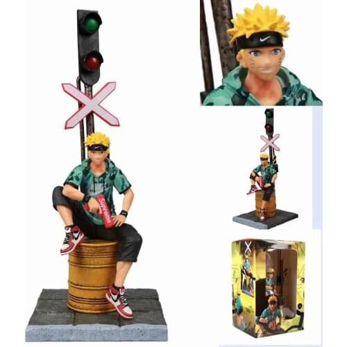 NARUTO Uzumaki Naruto Street fashion brand tide clothes trend scene boxed Figure model desk decoration childrens toys gifts