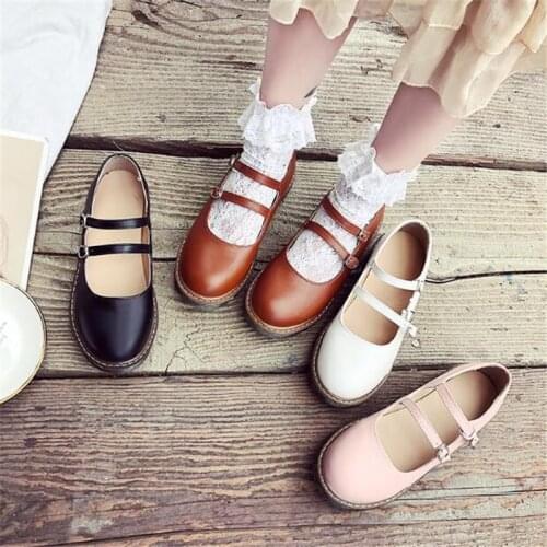 4 colors LOLITA Shoes JK Uniform Shoes PU Leather lolita Shoes A946