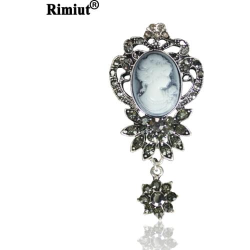Rimiut Vintage Women Brooches Scarf & Bandana Decoration Clip Pin Fashion Jewelry Accessories Party Wedding Meeting Brooch Pins