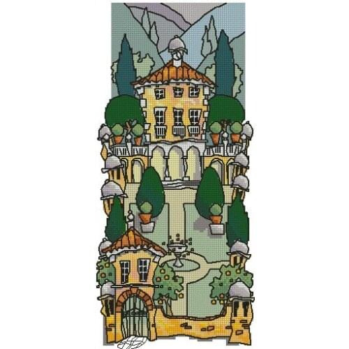 Cross stitch Handmade 14CT Counted Canvas DIY,Cross-stitch kits,Embroidery M.Powell Garden City 2-24-41