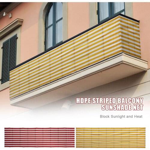 0.9X5M Balcony Fence Privacy Screen Sun Protection Waterproof Privacy Fence With Rope Buckle Outdoor Garden Sunshade Net