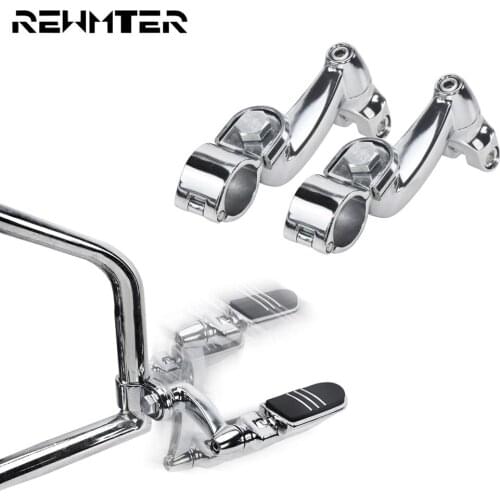 1-1/4" 32mm 360 Degree Adjustable Highway Peg Mounting Kit Footpegs Engine Guards Mount Clamps For Harly Dyna Softail Touring XL