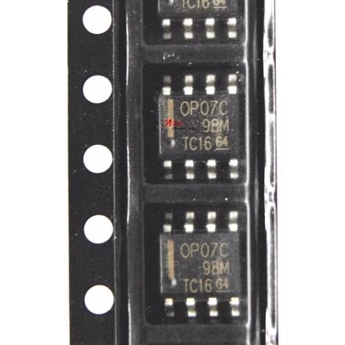 10PCS OP07 OP07C OP07CDR SOP8 Operational Amplifier Low Noise Bipolar Op Amps