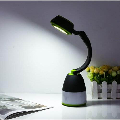 3 in 1 USB Rechargeable Table Desk Lamp Foldable Camping Tent Light Lantern Portable Adjustable Desktop Night Reading Lamp