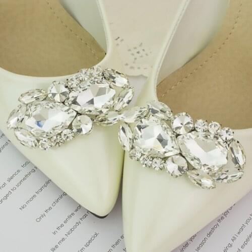 83XC 2pcs Shoe Clip Wedding Shoes Decoration DIY Clothing Women High Heels Buckle Clips Rhinestone Fashion Decorative 5 Types