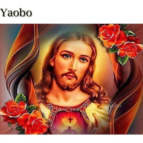 Diamond Painting Jesus religion flower pictures Diamond Mosaic Full Square Drill 5d Diy Diamond Embroidery home decortion art