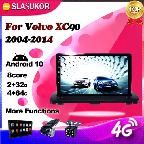 4+64G Android 10.0 DSP For Volvo XC90 2004-2014 Car Radio Multimedia Video Player Navigation GPS 2 din Player WIFI HiFi