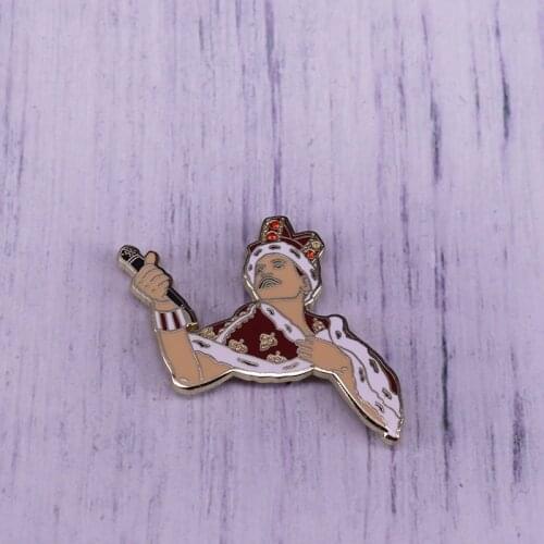 Freddie Mercury brooch tribute rock music legend