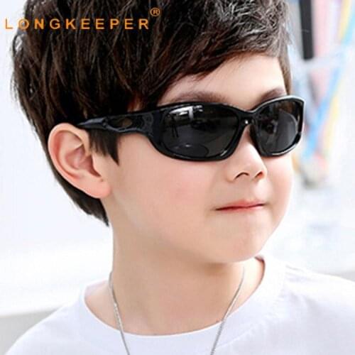 LongKeeper Kids Sunglasses Girls Boys New Fashion Outdoor Sport Sun Glasses Children Oval Eyeware Black Shades Infant Oculos