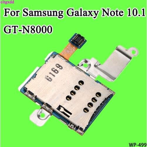 Cltgxdd SIM Card Reader Holder Tray Slot Connector Flex Cable For Samsung Galaxy Note 10.1 N8000 GT-N8000