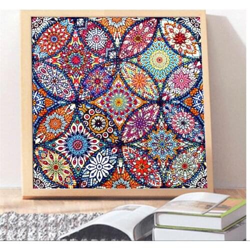 Huacan 5D Special Shaped Diamond Painting Sale Mandala Diamond Embroidery Mosaic Home Decoration 24x24cm