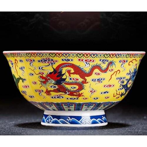 Chinese Antique Cloisonne depicting Ssangyong Bowl