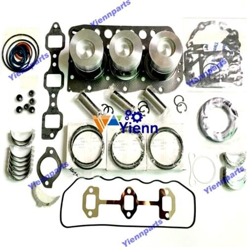 3TNC80 3TNC80L Overhaul Rebuild Kit With Full Gasket Kit Piston For Yanmar F200 F220 B32 B25 Tractor Diesel Engine Repair Parts