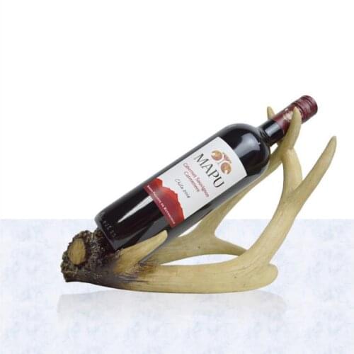 Creative Antler Wine Rack Resin sculpture Figurine Practical Figurine Rack For Wine Bottle Office Home Decor wine rack/crafts