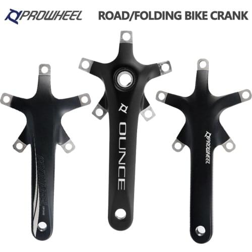 PROWHEEL Aluminum Alloy Road Bike Crank 170/172.5mm 110/130BCD Road/Foldable Bicycle Cranks And BB Bottom Bracket Bicycle Parts