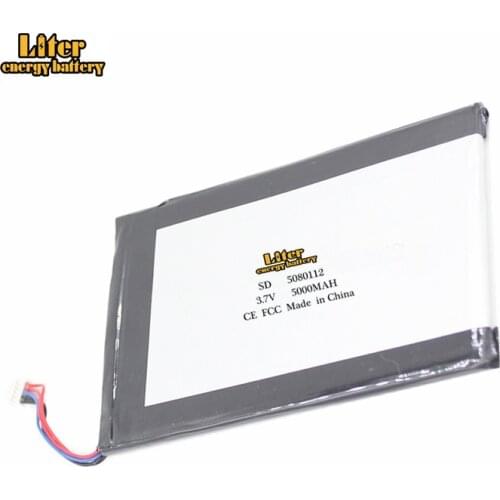 3.7V 5000mAh 5080112 Li-Polymer Rechargeable Battery For Autel MaxiSys MS906 MS905 MX808 Automobile Detector 5 Wires Plug