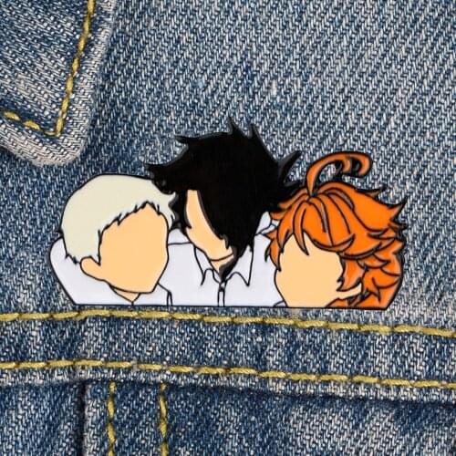 LT625 The Promised Neverland Anime Enamel Pins Badge Brooch Backpack Bag Collar Lapel Decoration Jewelry Gifts for Friends