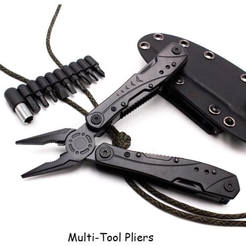Stainless Steel 14 Function Multi-Tool Pliers,Multi tool for Men Gift- Pocket Tool for Survival Camping Hiking Hunting Fishing