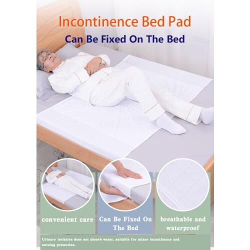 Waterproof Washable Reusable Bed Pad For Baby Child Kids Elder Incontinence Bed Wetting Mattress Cover Protect White 2 Sizes