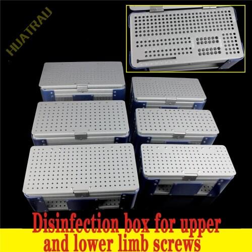 Orthopaedic instruments medical upper and lower limbs 3.5-6.5 locking screw disinfection box bone nail placement storage box