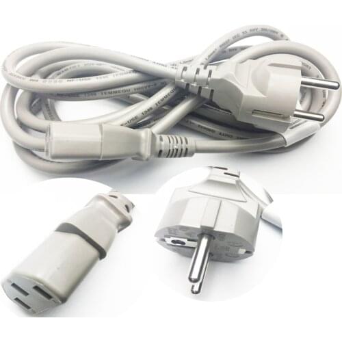 UE AC power cord IEC C13 EU power mains cable 2.5M 7.5ft AC EU Plug to IEC Kettle C13 for PC printers