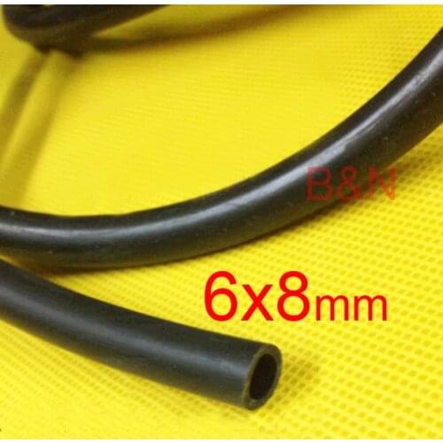 6mm id 8mm od Black Silicone Rubber Vacuum Tubing silicon Hose Flexible Tube High temperature resistant pipe