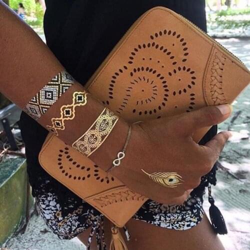 Temporary Tattoo Stickers Butterfly Tattoo Children Black Body Art Waterproof Metallic Temporary Tattoo Body Art Sticker for Arm