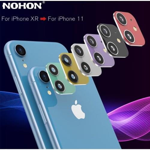New Metal Alumium Glass Camera Lens Protector Case For iPhone XR Fake Seconds Change To For iPhone 11 Rear Lens Sticker Cover