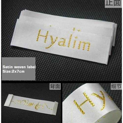 ZeQi 1000pcs/lot customized design polyester satin garment labels/clothing labels/silk screen printed label tag