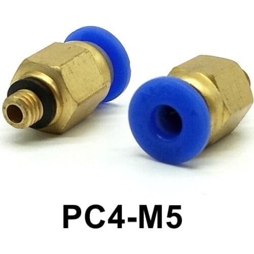 10pcs Straight Pneumatic Fittings 4mm Tube M5 Thread Pneumatic Fitting Quick Joint Connector PC4-M5