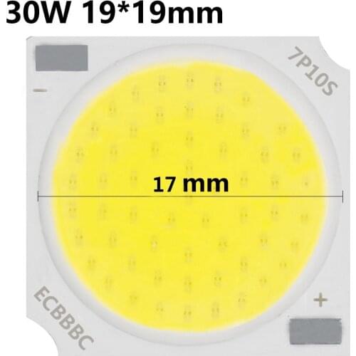100pcs COB Chip 30w 19X19mm DC30-36V 900mA Light-emitting diode Source accessories for spotlights and track lights for repair