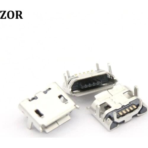 100pcs Micro USB connector jack For Huawei U8100 V845 E585 E583C M860 OPPO A203 X903 A209 A201 tail plug