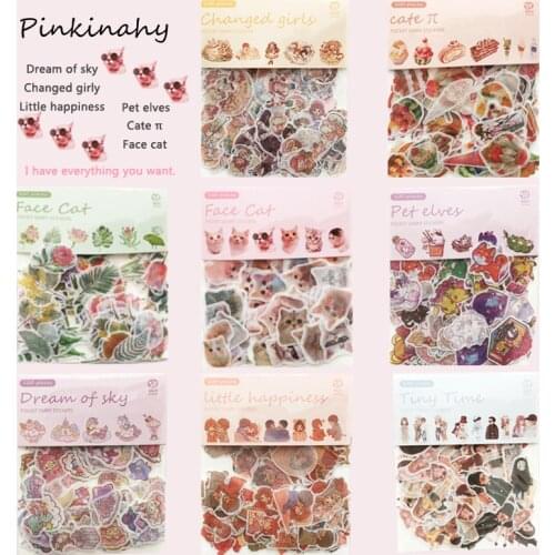 100 X Kawaii Girls Decorative Stickers Cartoon Animal Scrapbooking Stickers For Journal Planner Diy Crafts Scrapbooking Diary
