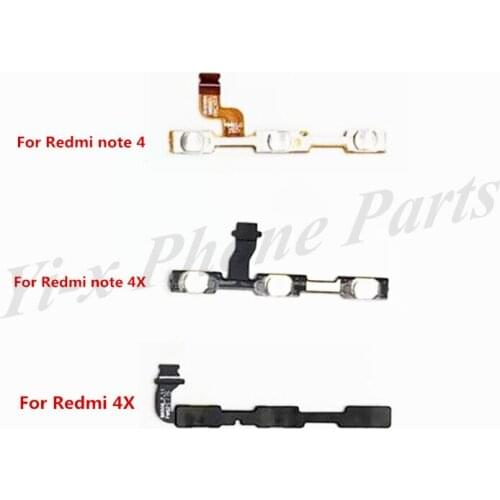 2pcs/lot New Power On Off Volume Button Side Key Flex cable For Xiaomi Redmi 4X Note 4 Note 4X