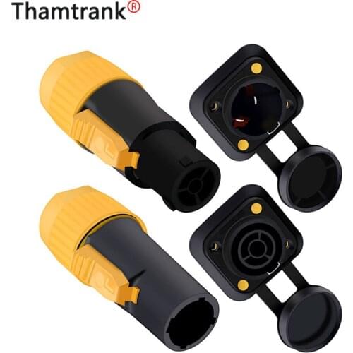 10Sets 20A Aviation Waterproof Speaker LED Large Screen Power Plug High-power Flame-retardant Industrial Power Connector out/in