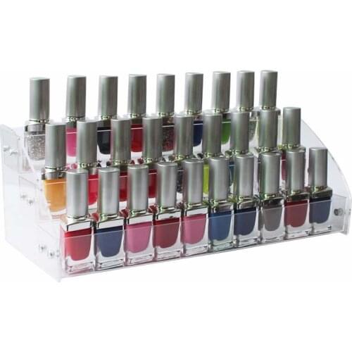 3 layers Removable Rack Acrylic Clear Nail Polish Cosmetic Varnish Display Stand Holder Manicure Tool Organizer Storage