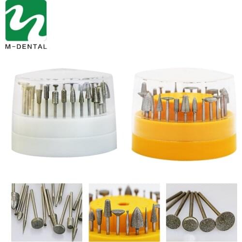 30 PCS Dental Lab Rotary Tungsten Steel Polishing Burs For Teeth Whitening Dentist Equipment With Box
