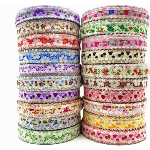 5Yards/lot 18mm Cotton Ribbon Handmade Design Printed Cotton Ribbons For Wedding Christmas Decoration DIY Sewing Fabric