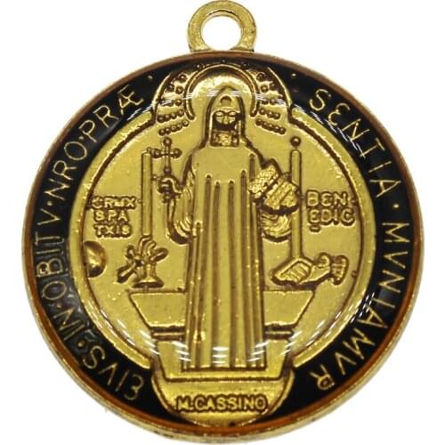 6pcs Fashion Golden Charm Jesus Virgin Mary Religious Coin Pharaoh Pendant Necklace Jewelry Men and Women Gifts